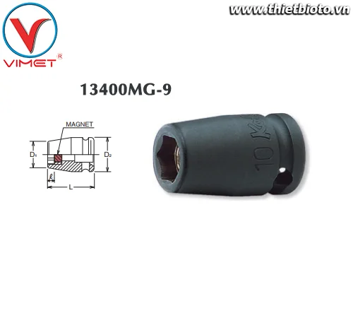 Đầu tuýp lục giác từ tính 9mm Koken 13400MG-9