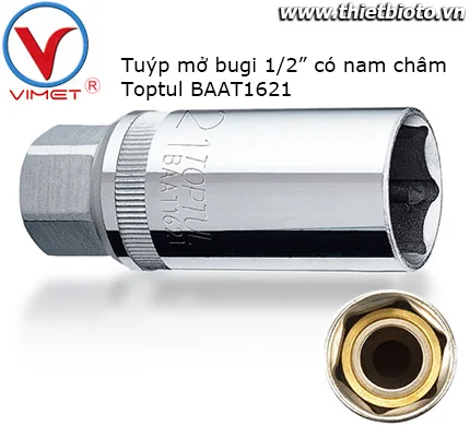 Tuýp mở bugi 1/2" có nam châm Toptul BAAT1621