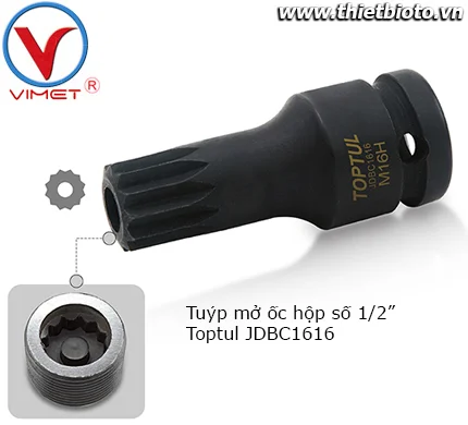 Tuýp mở ốc nhớt hộp số 1/2" Toptul JDBC1616