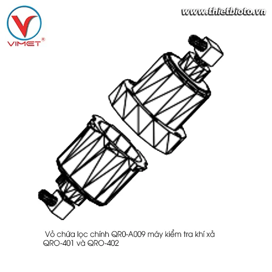 Vỏ chứa lọc chính máy kiểm tra khí xả QRO-401 và QRO-402