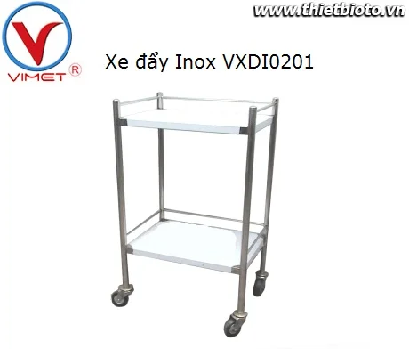Xe đẩy inox 2 tầng VXDI0201